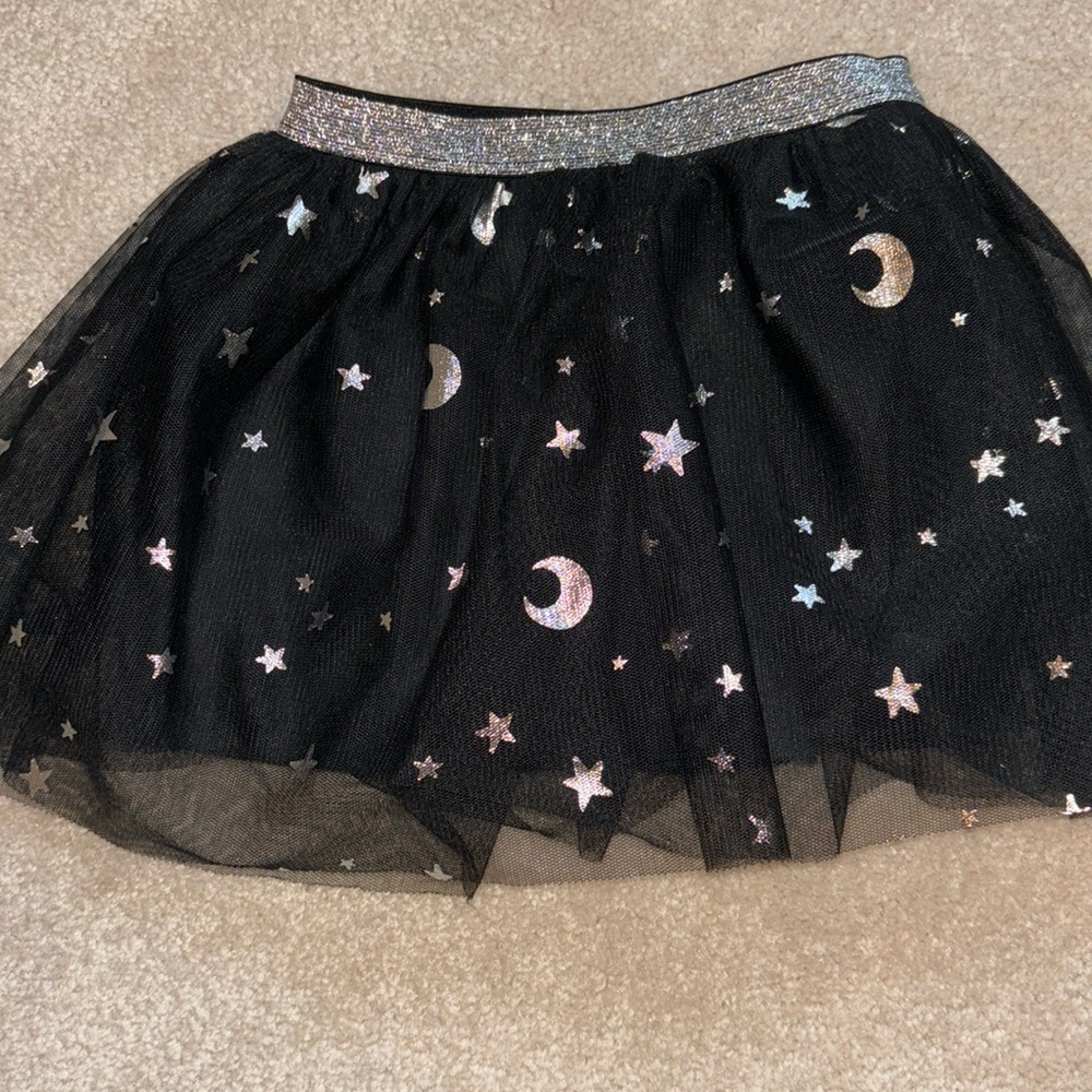 Stars and moon Halloween skirt with shorts size 2T